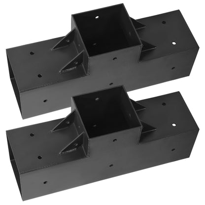 Pergola Kit 2-Pack, T-Shaped 4x4 (Actual 92 x 92 mm), 3-Way Pergola Brackets DIY Woodworking Gazebo Bracket Kit with Screws for 92 x 92 mm Wood Beams in Actual Size for Outdoor Party Banquet