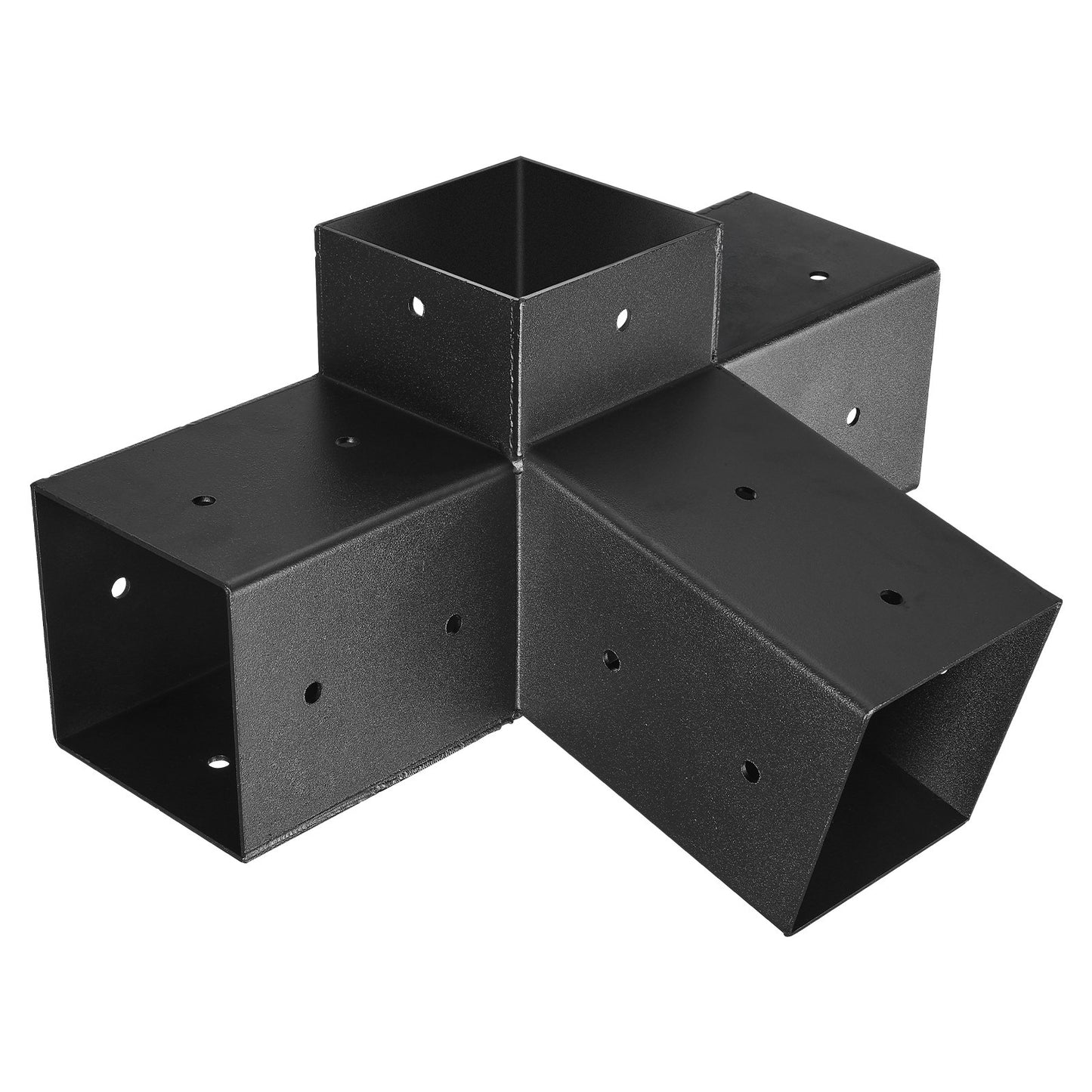 Pergola Kit, 4x4 Inch 4-Way Slanted Bracket for 92 x 92 mm Wood Beams in Actual Size, Carbon Steel Pergola Bracket with Post Base and Wall Mount Base, for Outdoor Pergolas, Gazebos, Sheds