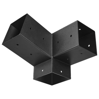 Pergola Kit, 4x4 Inch 3-Way Slanted Brackets for 92 x 92 mm Wood Beams in Actual Size, 2-Pack Pergola Brackets with 2 Post Bases and 2 Wall Mount Bases, for Outdoor Pergolas, Gazebos, Sheds