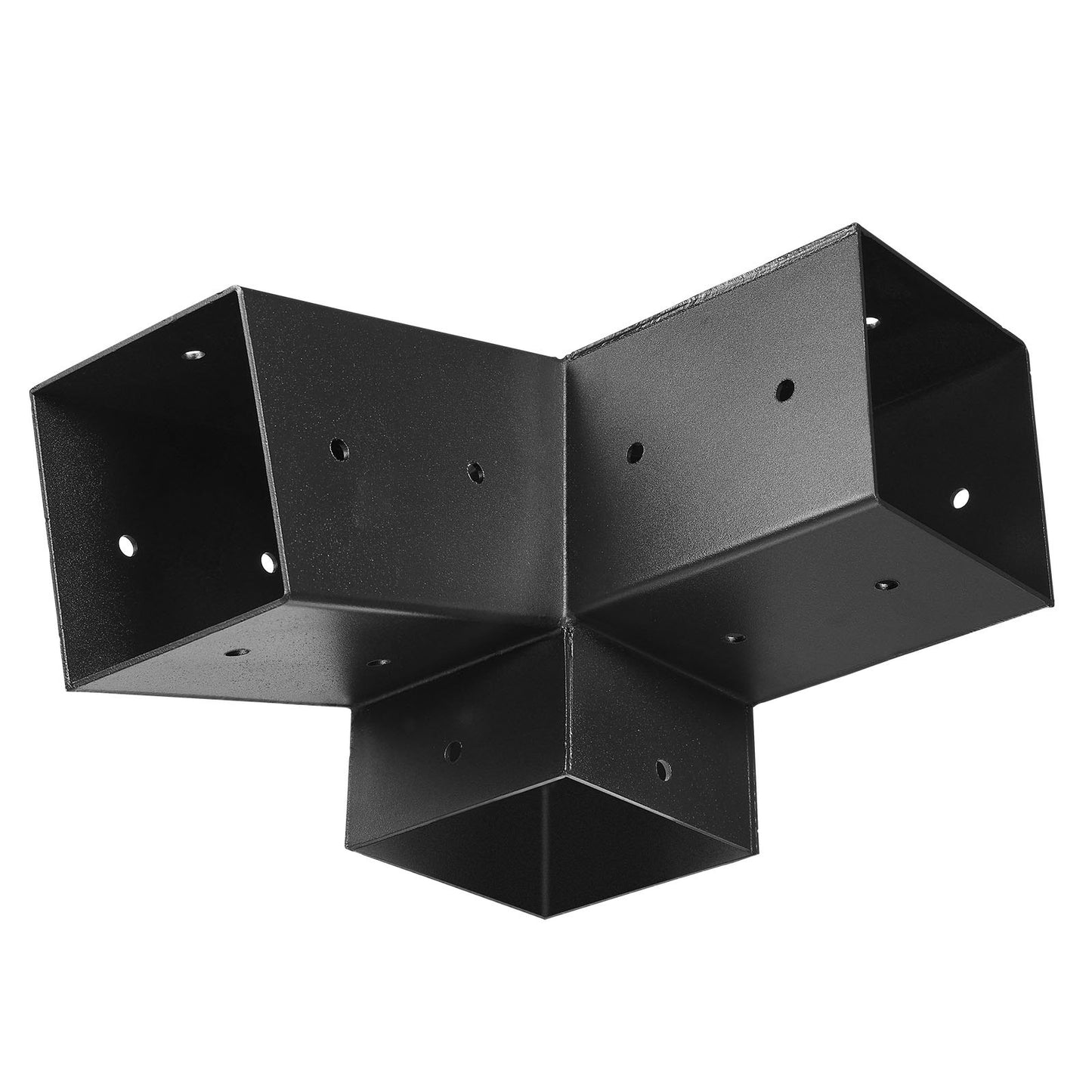 Pergola Kit, 4x4 Inch 3-Way Slanted Bracket for 92 x 92 mm Wood Beams in Actual Size, Carbon Steel Pergola Bracket with Screws and Post Bases, for Outdoor Wood Pergolas, Gazebos, Sheds, 8 Pcs