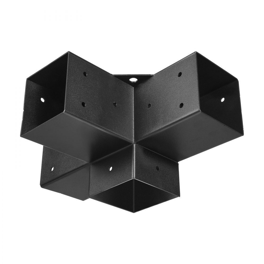 4x4 Inch Pergola Bracket Inner 92x92 mm 4-Way Brackets 2 Pcs with 2 Bases