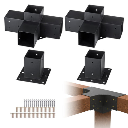 Heavy Duty Pergola Corner Bracket Kit for Gazebos & Patio Structures