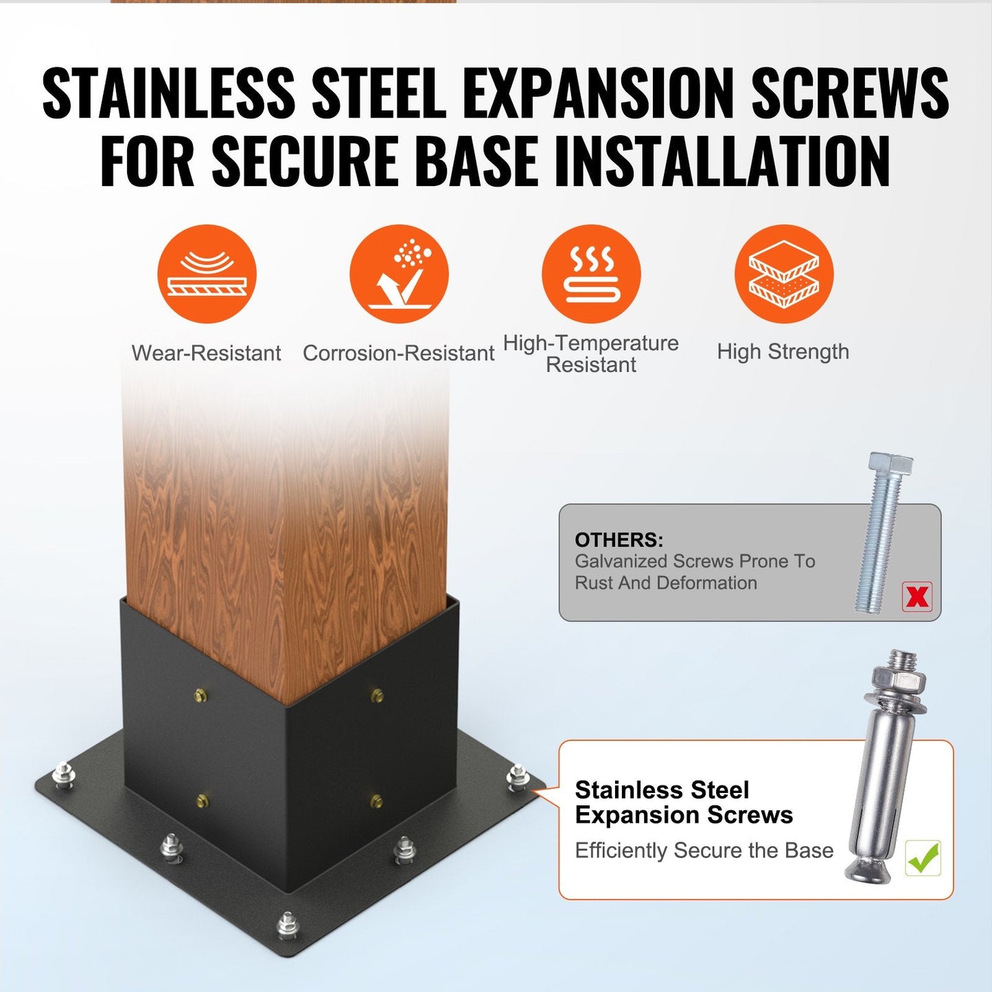 Heavy Duty 3-Way Pergola Bracket Kit for DIY Outdoor Structures, 22.94 kg