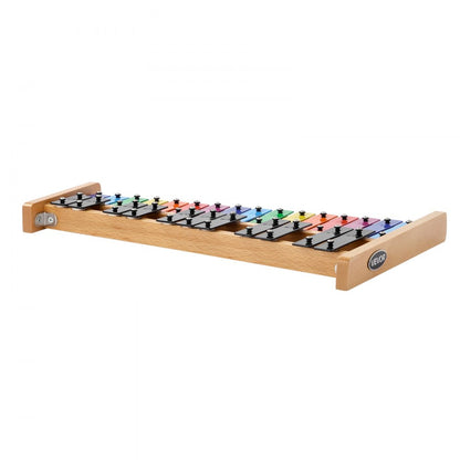 Glockenspiel Xylophone, 27 Notes, Professional Xylophone Percussion Instrument, with Colorful Metal Keys, Includes 4 Mal