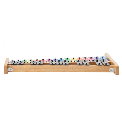 Glockenspiel Xylophone, 27 Notes, Professional Xylophone Percussion Instrument, with Colorful Metal Keys, Includes 4 Mal