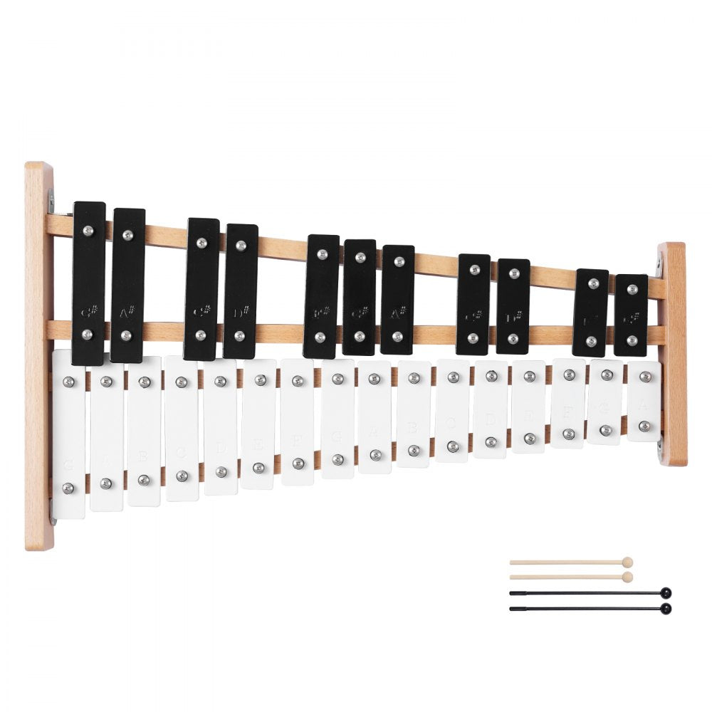 Glockenspiel Xylophone, 27 Notes, Professional Xylophone Percussion Instrument, with Metal Keys, Includes 4 Mallets, Carrying Bag, Beginner Musical Instrument for Adults and Kids Music Teaching