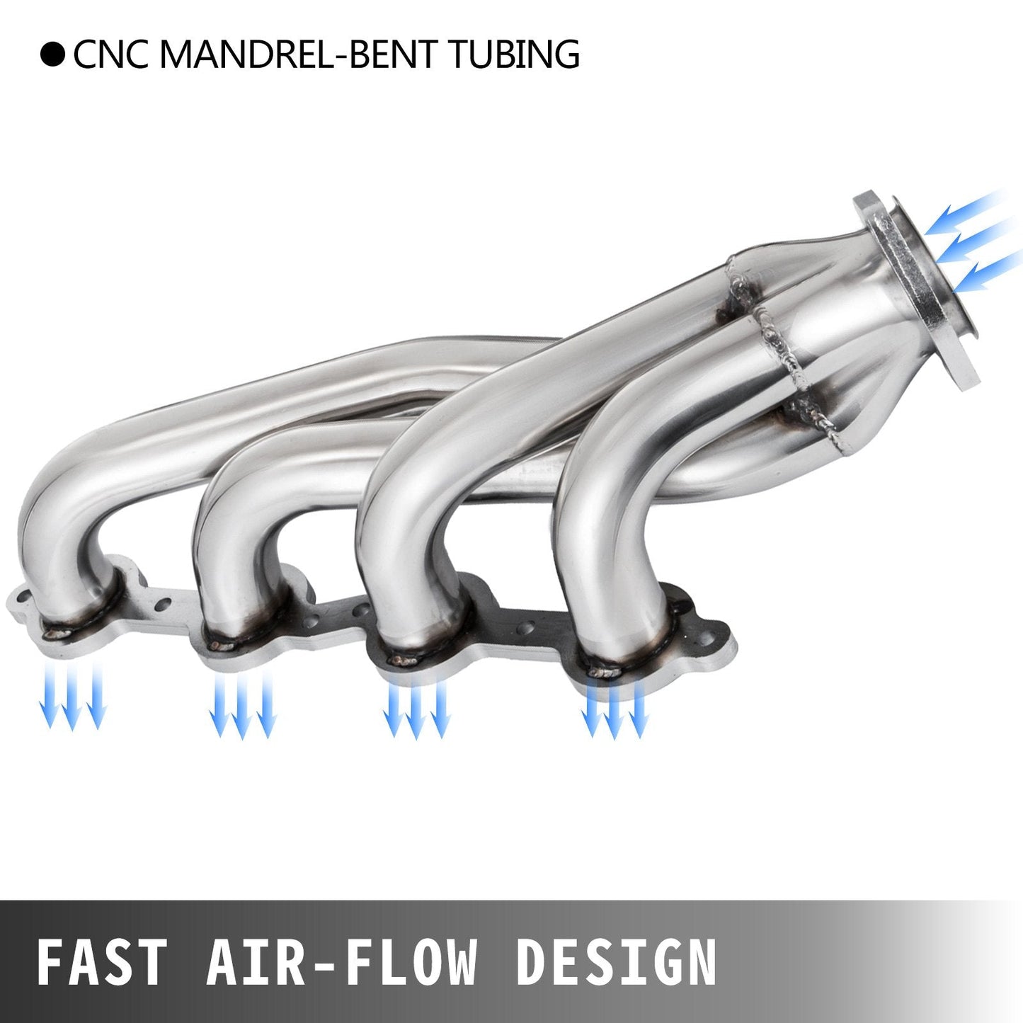 Stainless Steel Turbo Exhaust Manifold for Chevy Corvette 1963-1981 V8 Engines