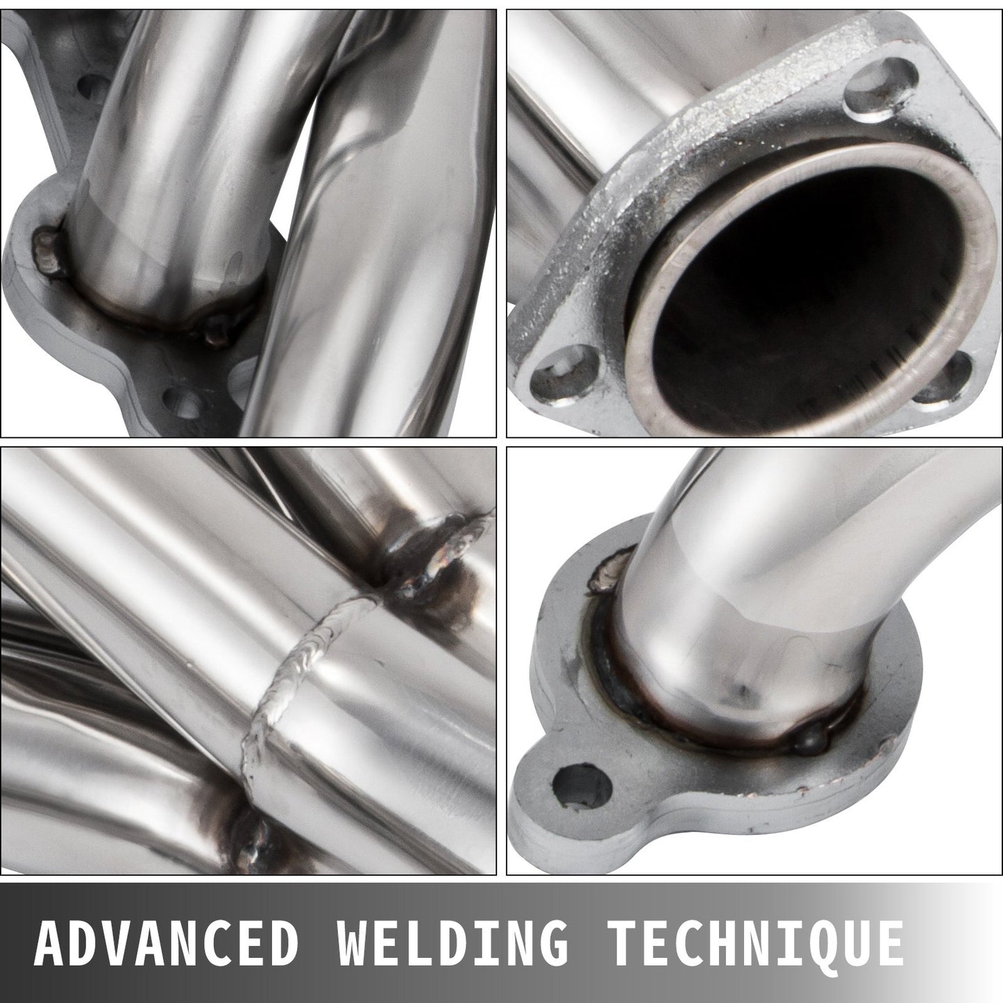 VEVOR Exhaust Header Set 1 5/8" Exhaust Turbo Headers, Stainless Steel Exhaust Manifold