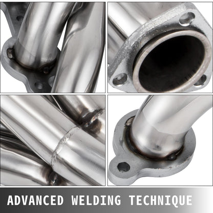 VEVOR Exhaust Header Set 1 5/8" Exhaust Turbo Headers, Stainless Steel Exhaust Manifold