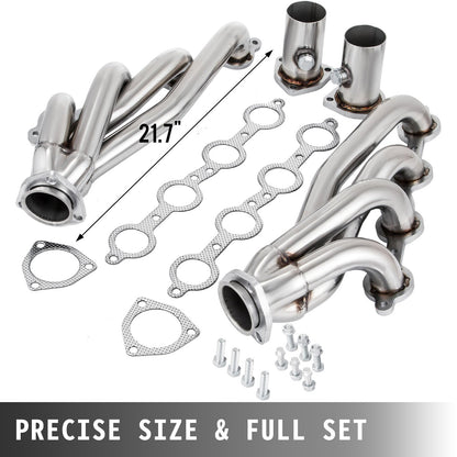 VEVOR Exhaust Header Set 1 5/8" Exhaust Turbo Headers, Stainless Steel Exhaust Manifold