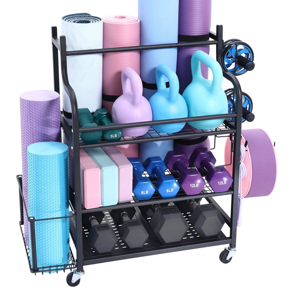 Home Gym Workout Equipment Organizer Yoga Mat Storage Weight Rack Dumbbell 1035 x 405 x 885 mm
