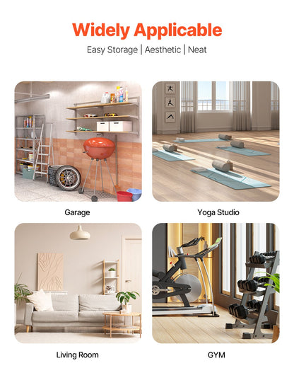 VEVOR Home Gym Workout Equipment Organizer Yoga Mat Storage Weight Rack Dumbbell