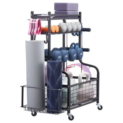Home Gym Workout Equipment Organizer Yoga Mat Storage Weight Rack Dumbbell 1030 x 405 x 960 mm