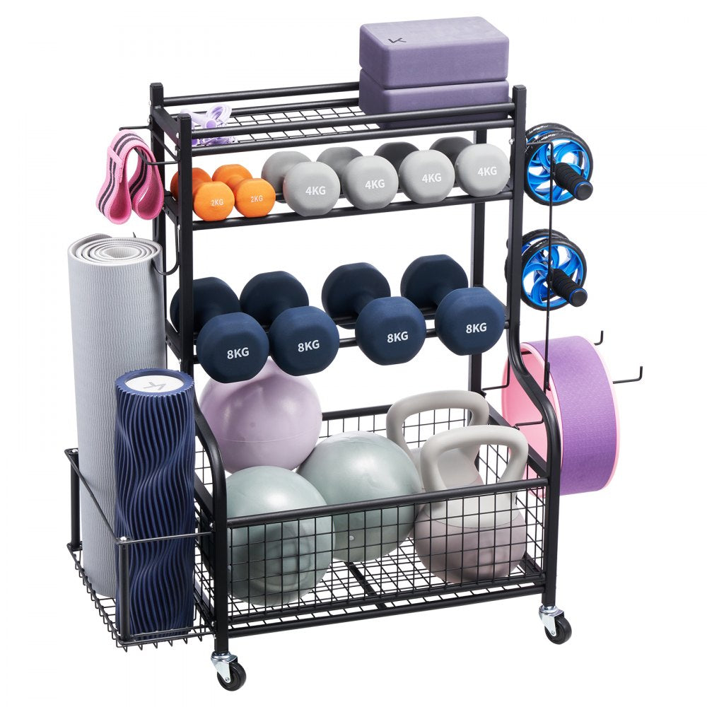 Home Gym Workout Equipment Organizer Yoga Mat Storage Weight Rack Dumbbell 1030 x 405 x 960 mm