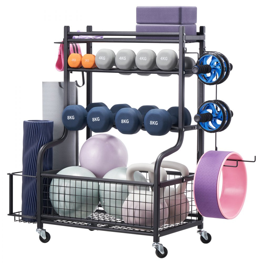 Home Gym Workout Equipment Organizer Yoga Mat Storage Weight Rack Dumbbell 1030 x 405 x 960 mm
