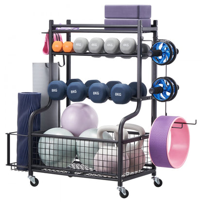 Home Gym Workout Equipment Organizer Yoga Mat Storage Weight Rack Dumbbell 1030 x 405 x 960 mm