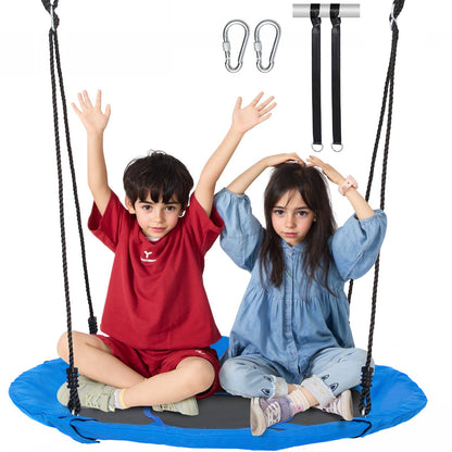 Blue 1-Meter Saucer Tree Swing, 340 kg Capacity, Durable 900D Oxford Fabric