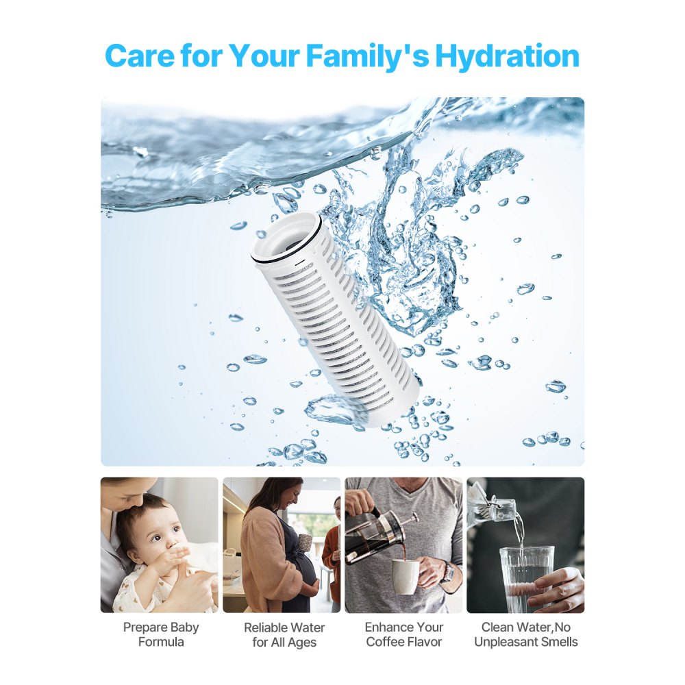 VEVOR Pitcher Water Filters 3-pack Replacements for Water Filter Pitcher 6287