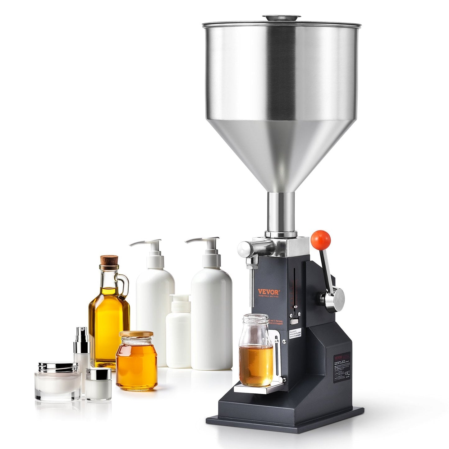 Manual Bottle Filler 5-50ml, Stainless Steel, Adjustable for Liquids & Pastes