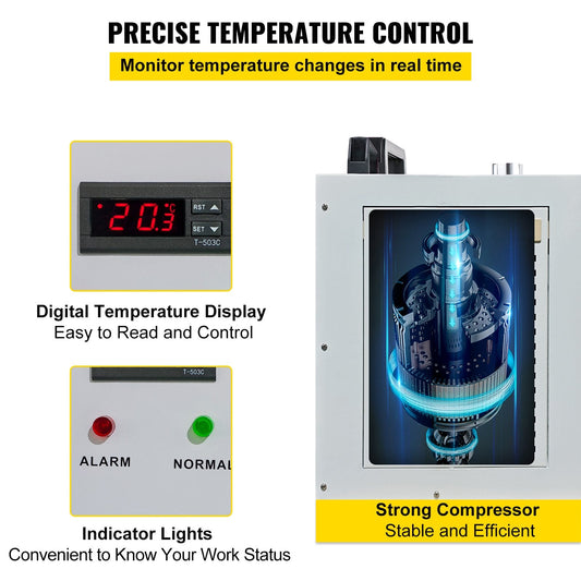 Industrial Chiller CW-5200 for 130/150W CO2 Laser Machines, 6L Capacity