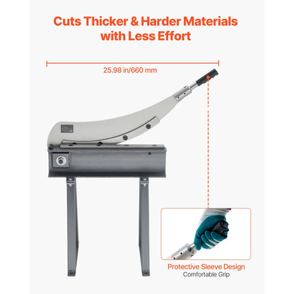 500 mm Width Manual Guillotine Shear Sheet Metal Plate Cutter with Stand
