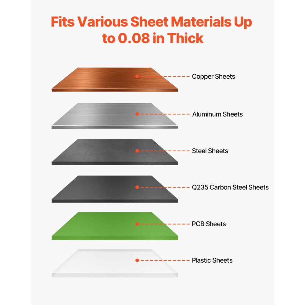 500 mm Width Manual Guillotine Shear Sheet Metal Plate Cutter with Stand