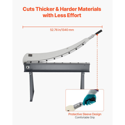 1000 mm Width Manual Guillotine Shear Sheet Metal Plate Cutter with Stand