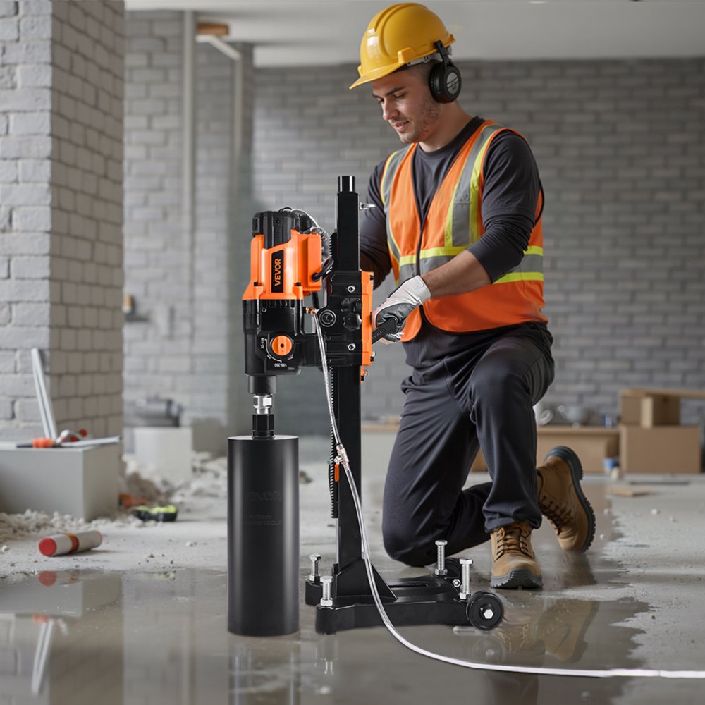 Diamond Core Drill Machine Concrete Core Drill Rig with Stand 254 mm 2500W