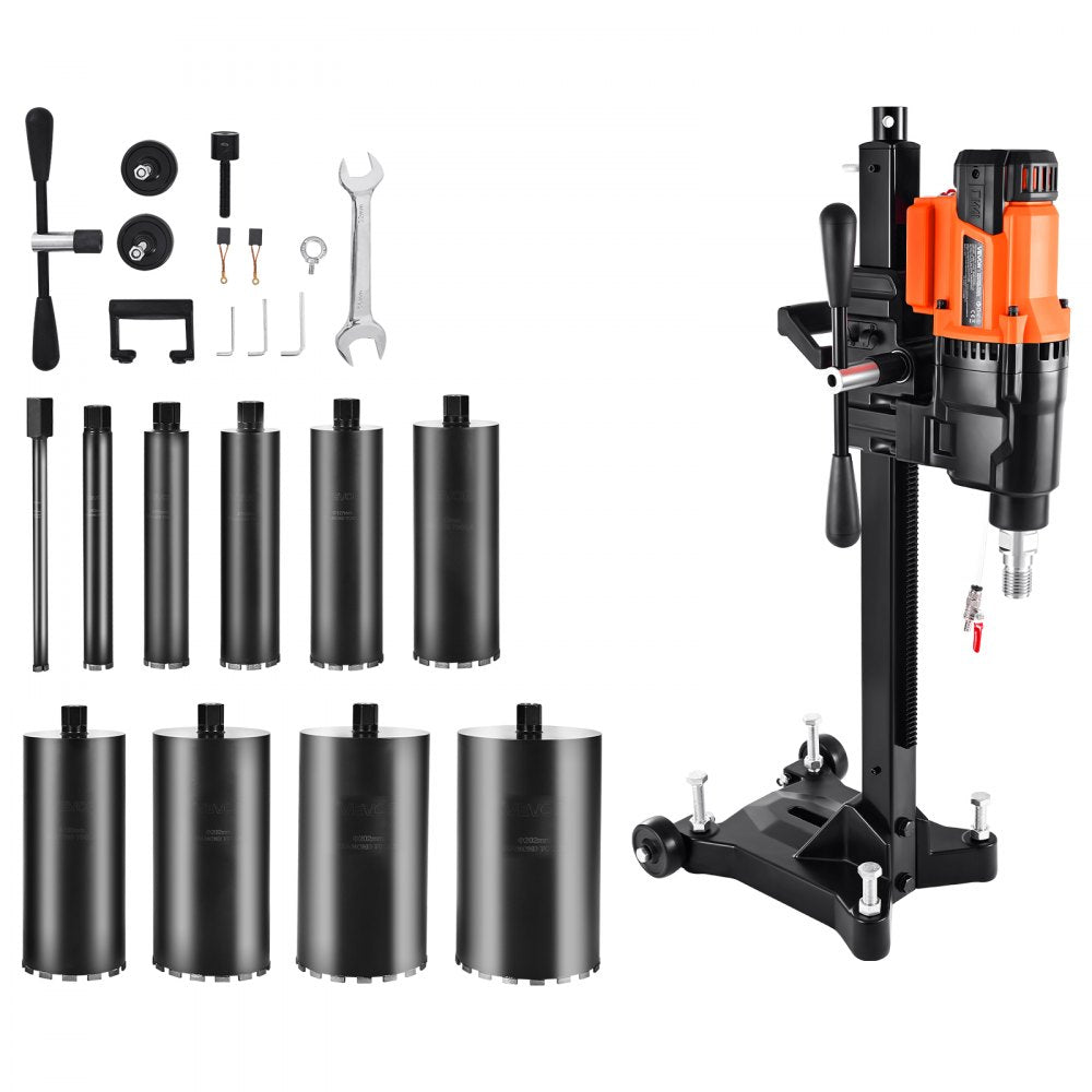 Diamond Core Drill Machine Concrete Core Drill Rig with Stand 254 mm 2500W