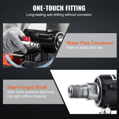 Heavy-Duty 20cm Core Drill Rig with Stand, 3200W Motor for Concrete & Stone