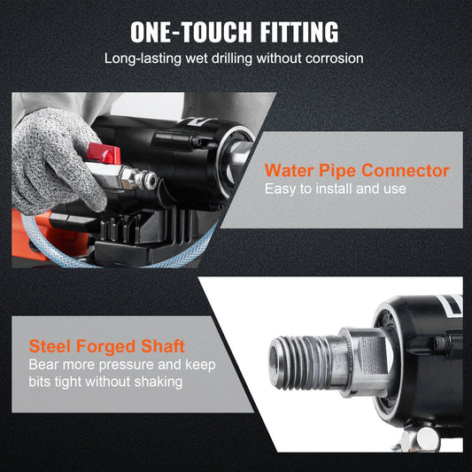 Heavy-Duty 20cm Core Drill Rig with Stand, 3200W Motor for Concrete & Stone