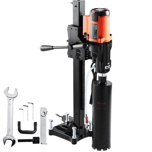 VEVOR Diamond Core Drilling Machine, 8in Wet&Dry Concrete Core Drill Rig with Stand,