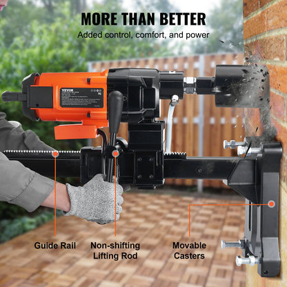 VEVOR Diamond Core Drilling Machine, 10in Wet Concrete Core Drill Rig with Stand