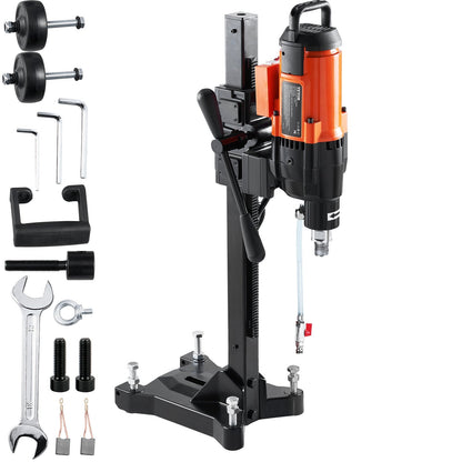 Diamond Core Drill Rig with Stand, 26cm Wet Drill, 3200W, 27.9kg, 750RPM