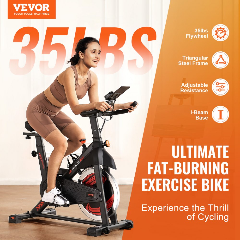 VEVOR Exercise Bike Magnetic Resistance Stationary Bike Indoor Cycling Bike