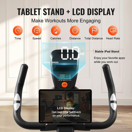 Magnetic Resistance Indoor Cycling Bike with Adjustable Positions, 32.5 kg Capacity