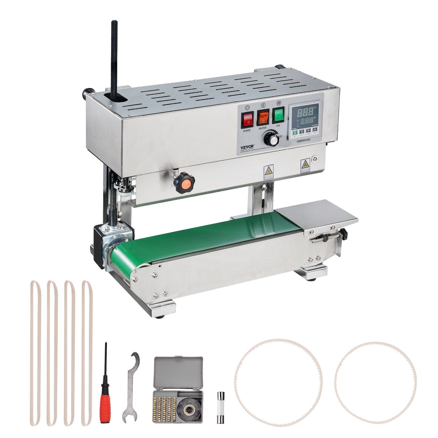 Stainless Steel Vertical Band Sealer with Adjustable Speed and Custom Sealing