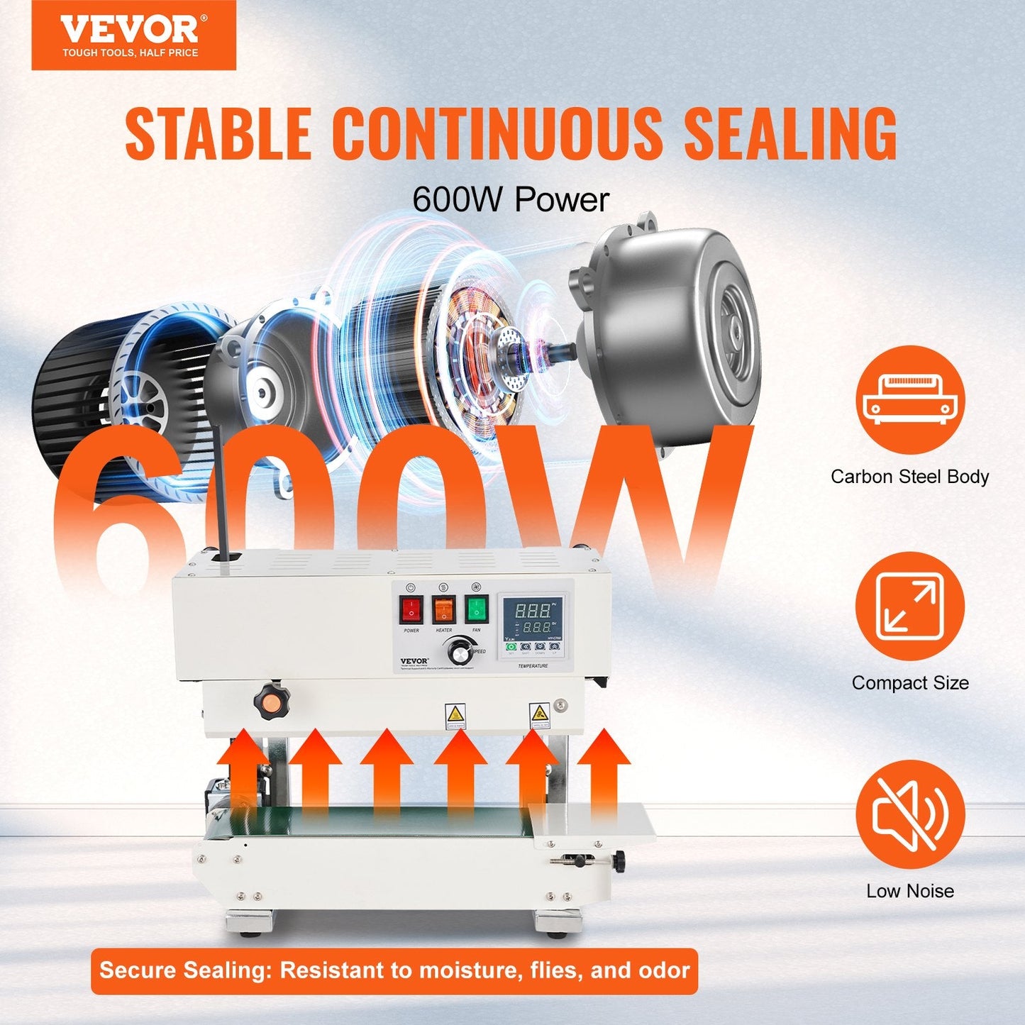 High-Efficiency Vertical Band Sealing Machine, Carbon Steel, Customizable Sealing