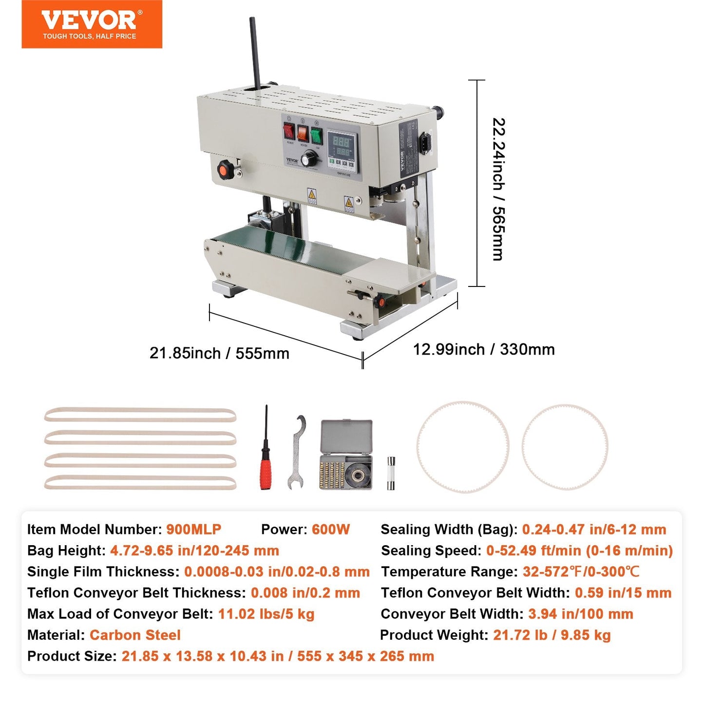 High-Efficiency Vertical Band Sealing Machine, Carbon Steel, Customizable Sealing