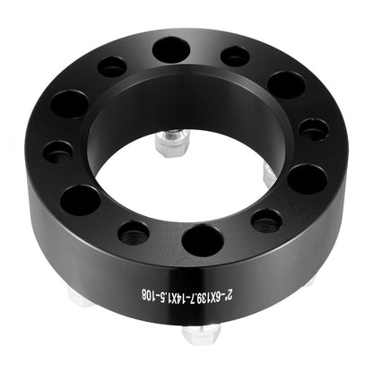 VEVOR 2" 6"x5.5" Wheel Spacers Wheel Adapters 6 Lug Forged Spacer 4 PCS Black