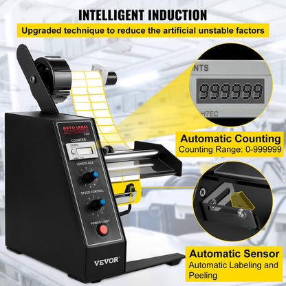 Automatic Label Dispenser AL-1150D, 220V, 1-8 m/min Speed, 4.5 kg, LED Counter