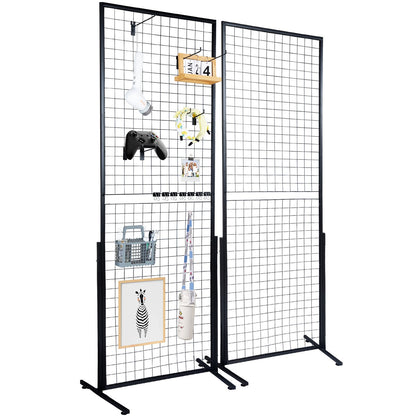 VEVOR 2' x 5.6' Grid Wall Panels Tower, 2 Packs Wire Gridwall Display Racks with