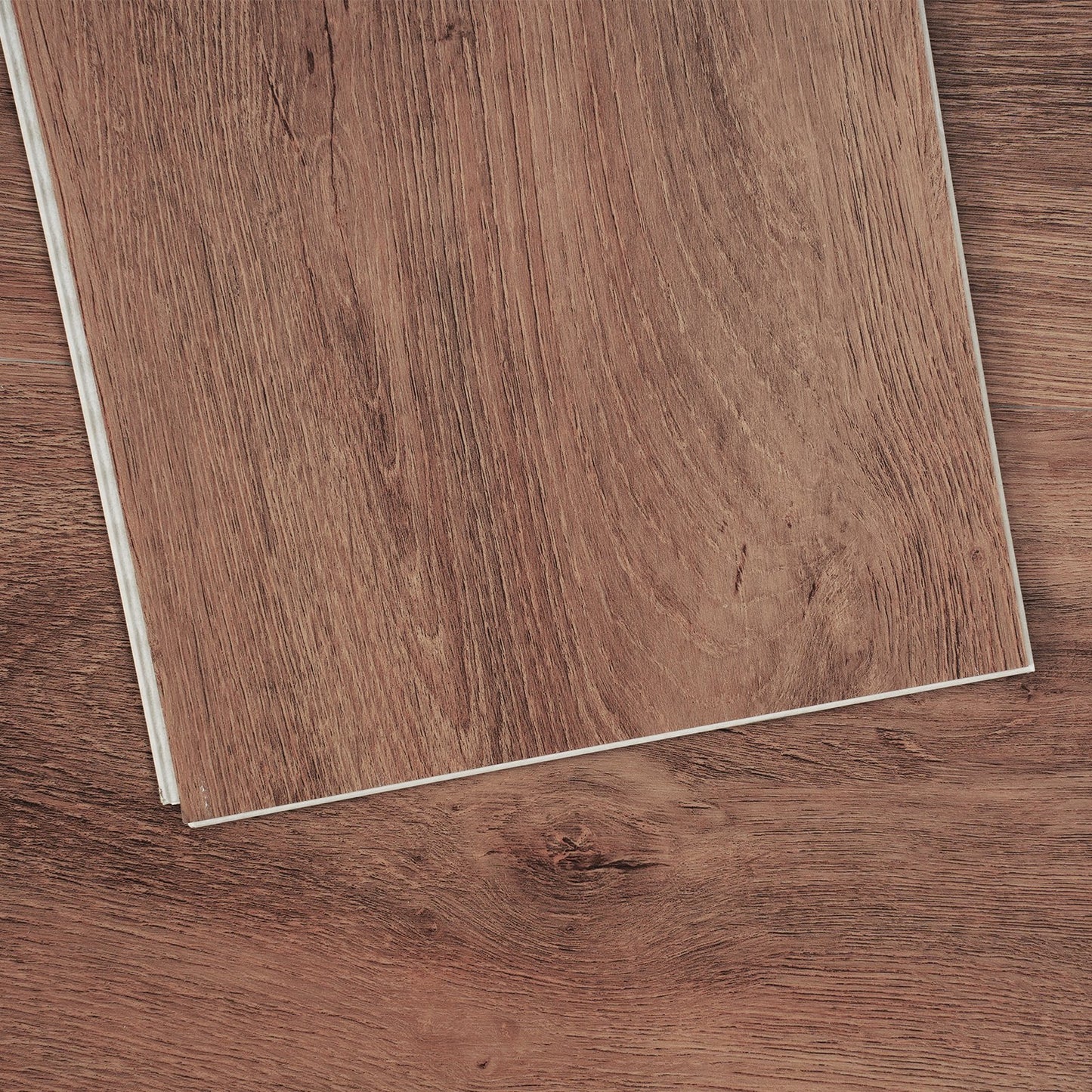 VEVOR Interlocking Vinyl Floor Tiles 48 x 7.3 inch, 10 Tiles 5.5mm Thick Snap Together,