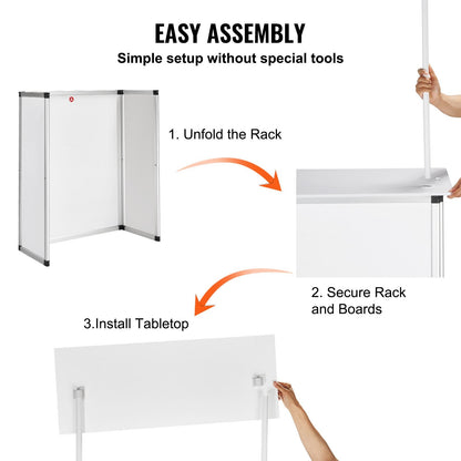 Portable Exhibition Display Counter with Storage, 1.8m, Foldable and Lightweight