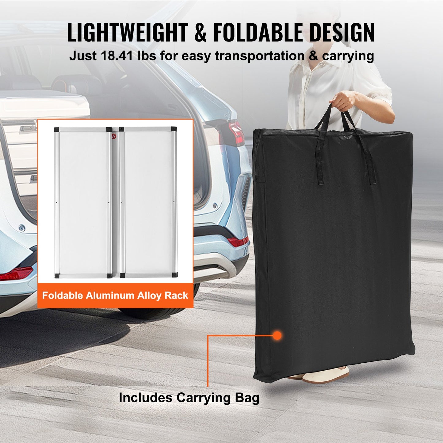 VEVOR Portable Tradeshow Podium Table, 785 x 380 x 1815 mm, Display Exhibition Counter