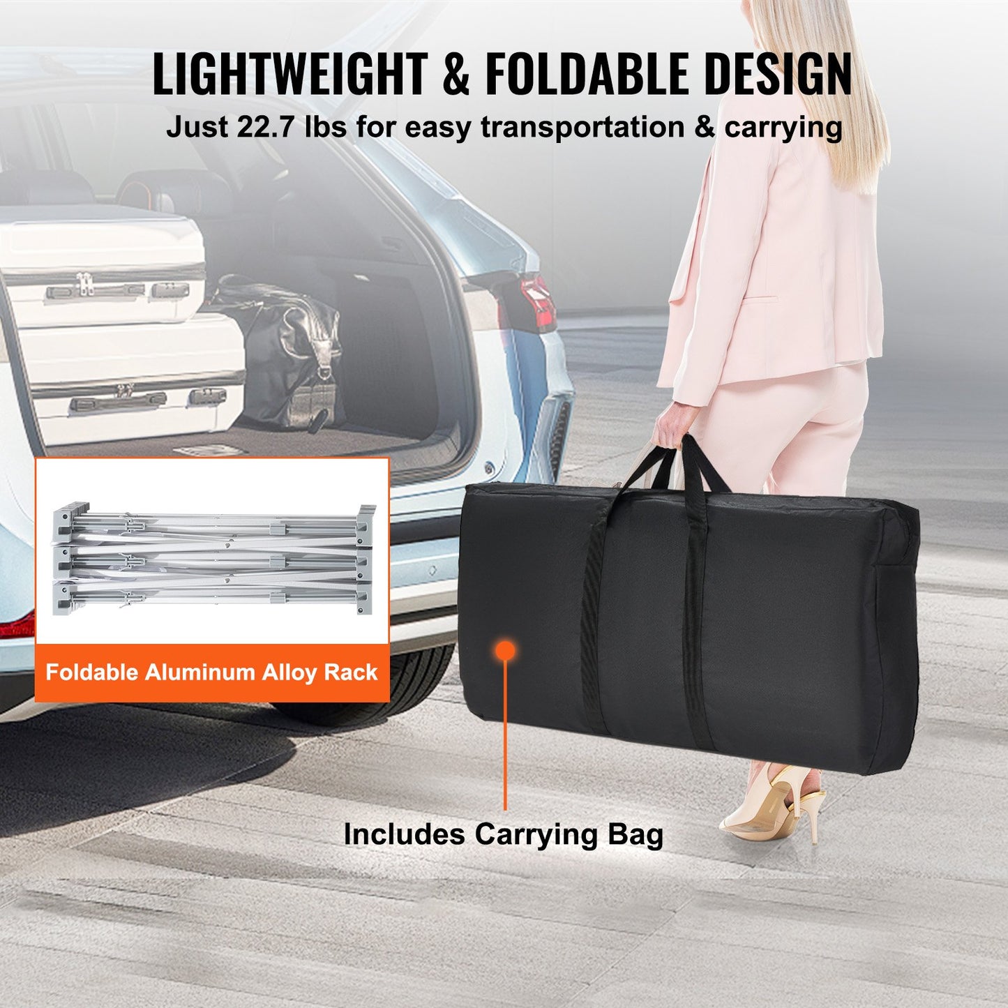 VEVOR Portable Tradeshow Podium Table, 1300 x 465 x 950 mm, Display Exhibition Counter