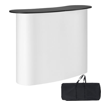 Portable Exhibition Counter with Storage, 1.3 x 0.47 x 0.95 m, Foldable Design
