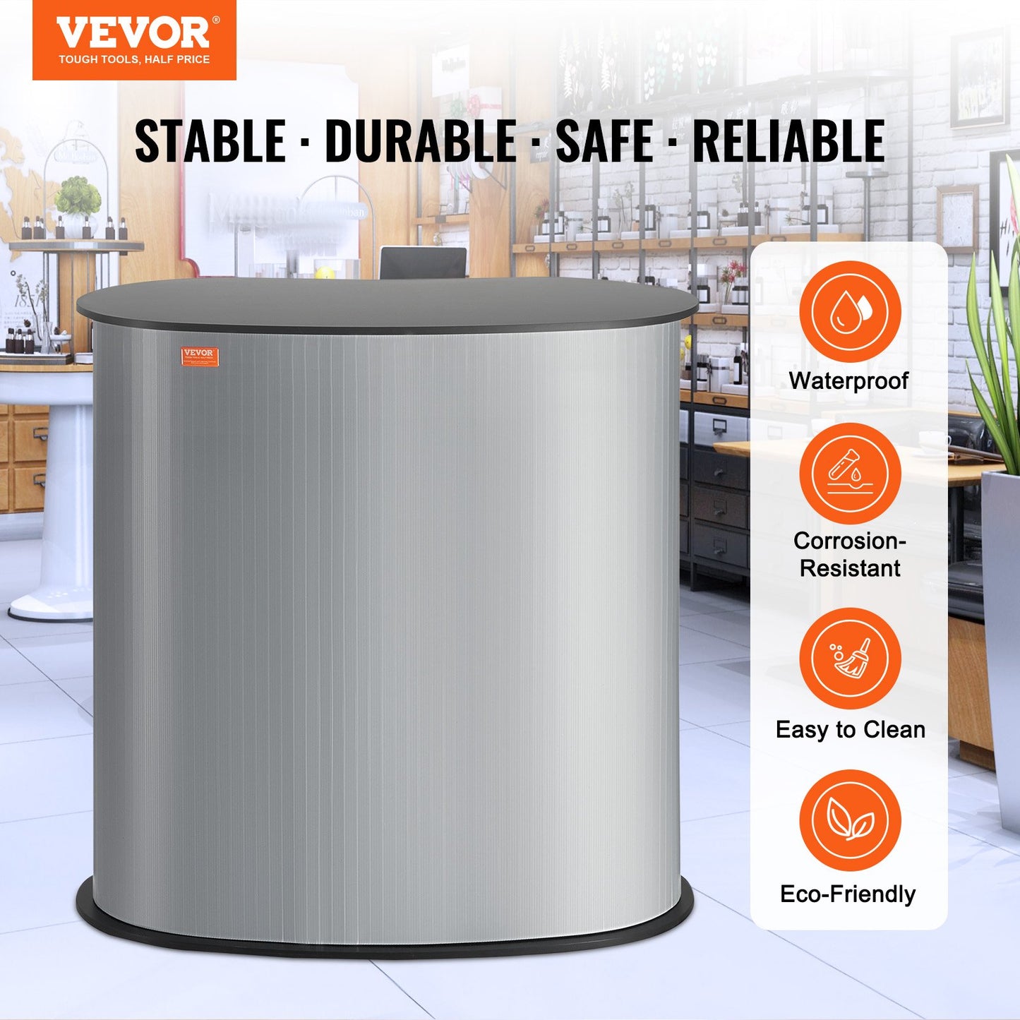 VEVOR Portable Tradeshow Podium Table, 900 x 490 x 940 mm, Display Exhibition Counter