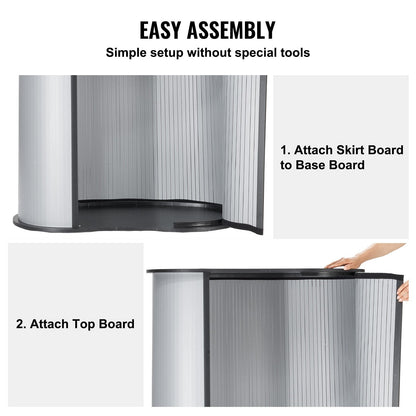 Portable Exhibition Counter Table, 0.9 x 0.49 x 0.94 m, Foldable with Carry Bag
