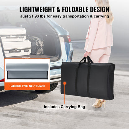 Portable Exhibition Counter Table, 0.9 x 0.49 x 0.94 m, Foldable with Carry Bag